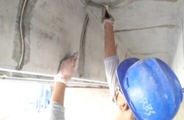 application of epoxy mortar- under aguila bridge-manpower-crack repair-RMBRCI