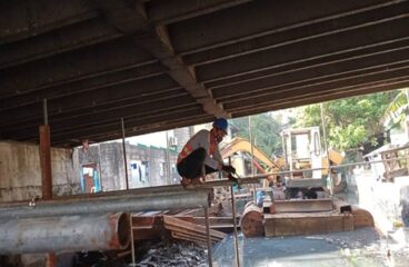 installation of scaffolding-aguila bridge-manpower
