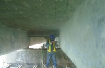 Crack Repair Drilling of Injection Port Along The Crack on Girder-RMBRCI-manpower-hilti