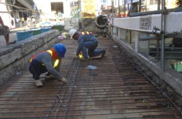 Legarda Bridge_Rebar installation_12mm diameter Reinforced steel bar_sidewalk_retrofitting