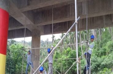 installation of scaffolding-bahay bridge-manpower-rmbrci