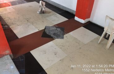 after application of tiles ground-earist-rmbrci
