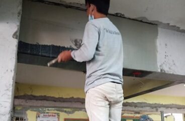 application of skimcoat-manpower-school