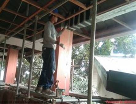 application of CFRP  PEDRO GUEVARRA ELEMENTARY SCHOOL